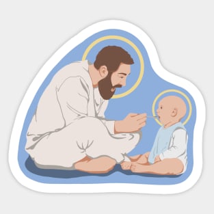 St. Joseph and Baby Jesus Sticker